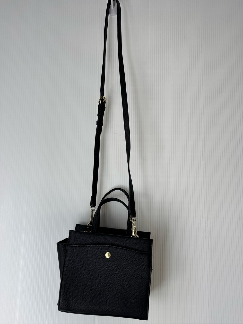 Steve Madden Black Structured Crossbody Tote